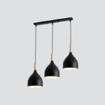 Modern Black 3-Light E27 Pendant
