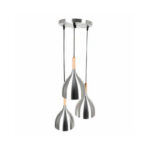 Elegant Chrome 3Lit Stainless Steel Pendant