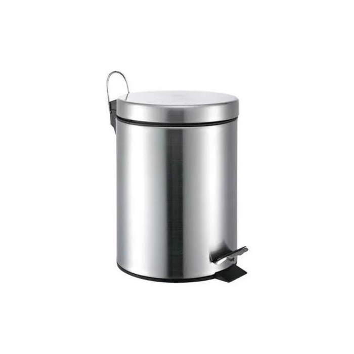 06-Pedal dust bin stainless steel 5Lit Stainless Steel Pedal Dustbin 5L - Compact & Stylish - Image 1