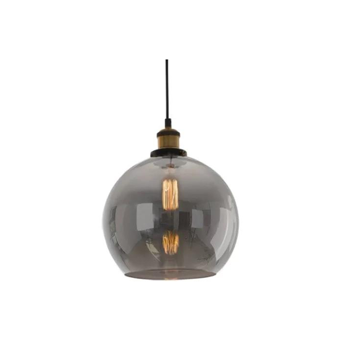 07-Pendant Amber Glass 1lit E27 Smoked Amber Glass Globe Pendant 1Lit E27 - Modern Ambient Lighting - Image 1