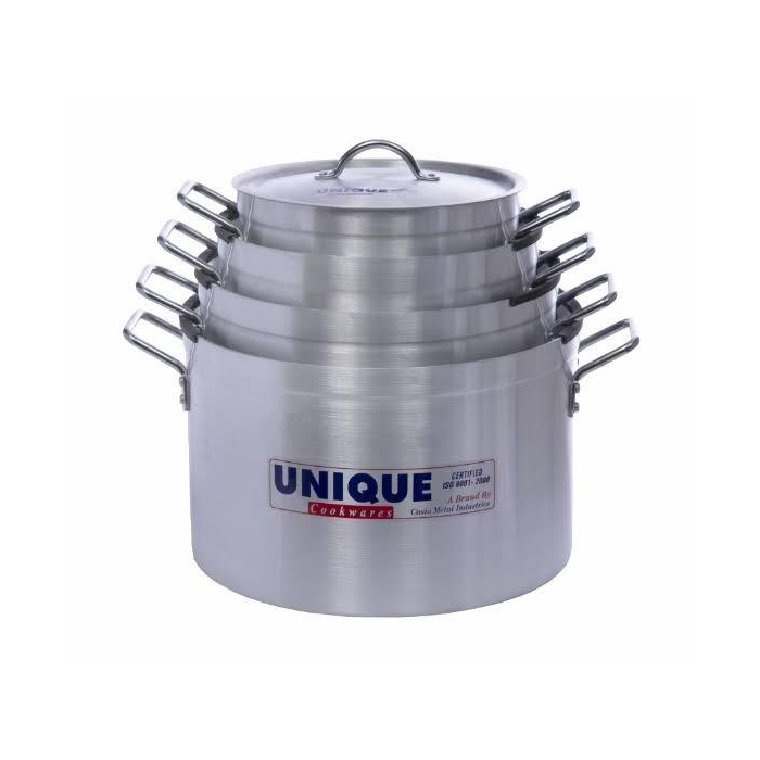 08-Unique pot set 1 Unique Cookware 8-Piece Stainless Steel Stock Pot Set - Image 1