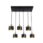 Pendant 6Lit Black E27