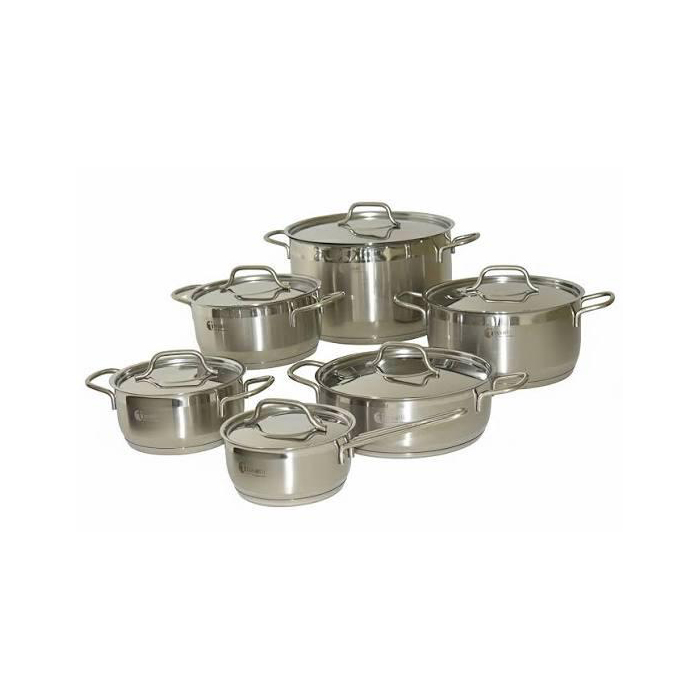 15-1 Tissoli Premium casserole stainless steel 12p Tissoli Premium Stainless Steel Casserole Set 12-Piece - Image 1