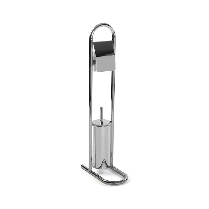 24-Toilet brush and toilet paper set Royal Homeware Freestanding Toilet Brush and Toilet Paper Holder 2 in 1 - Image 1