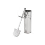 Stainless Steel Handle Toilet Brush with Holder - Image 3