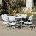 Foldable Plastic Table & 6-Chair Set - Image 3