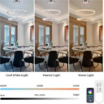 2-Ring Oval Crystal LED Chandelier - Image 2