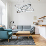 2-Ring Oval Crystal LED Chandelier - Image 6