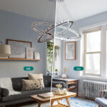 2-Ring Oval Crystal LED Chandelier - Image 4