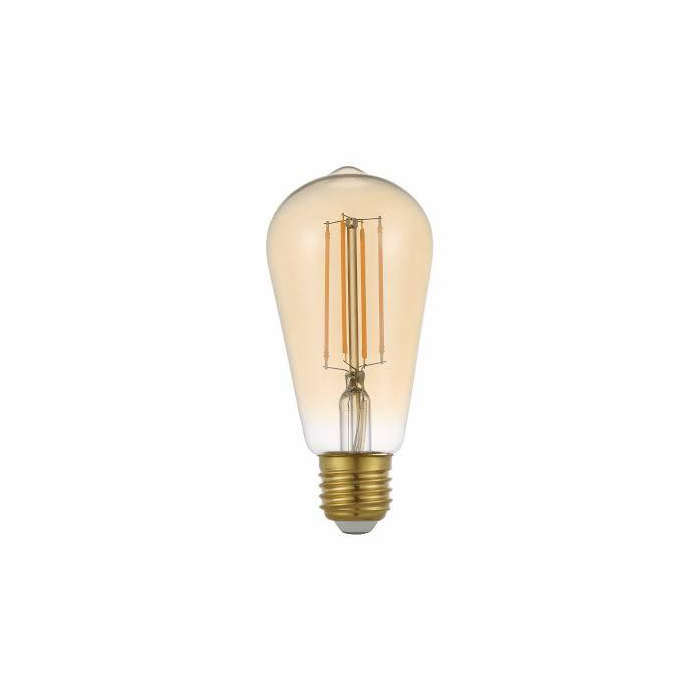 Amber ST64 LED Filament Bulb 4W - Image 1