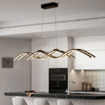 Modern Three-Ring Acrylic LED Chandelier