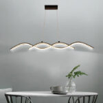 Modern Three-Ring Acrylic LED Chandelier - Image 3