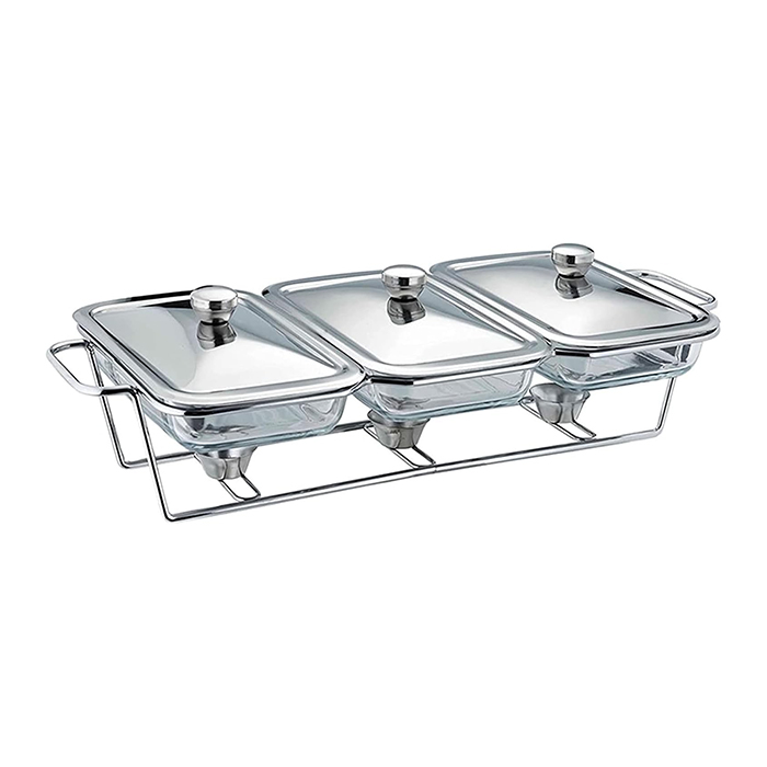 Triplet Chafing Dish 3 with Warmer - Image 1
