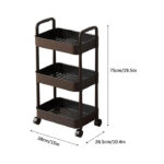3 Tier Rolling Storage Utility and Vegetable Rack - Image 2
