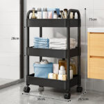 3 Tier Rolling Storage Utility and Vegetable Rack - Image 3