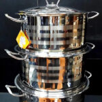 Stainless Steel 3-Piece Cookware Pot Set